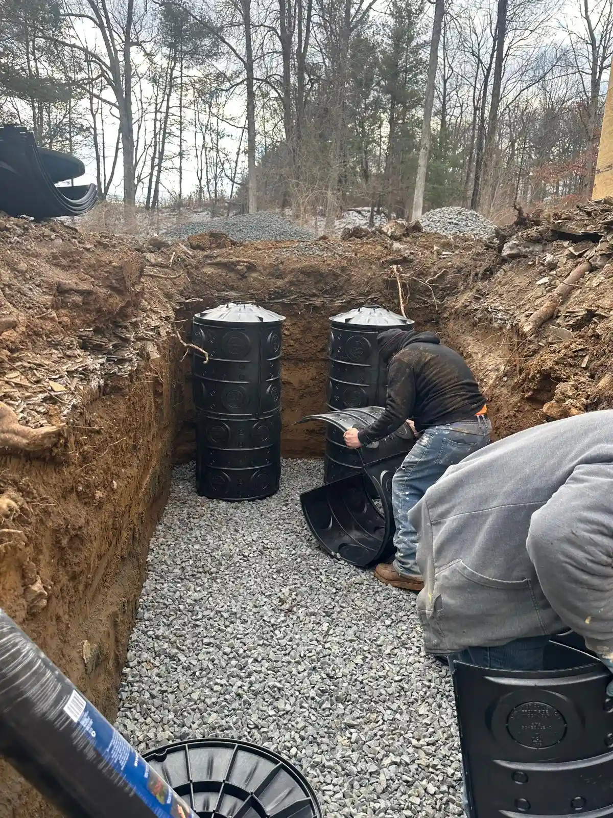 Foundation waterproofing in a New Jersey basement